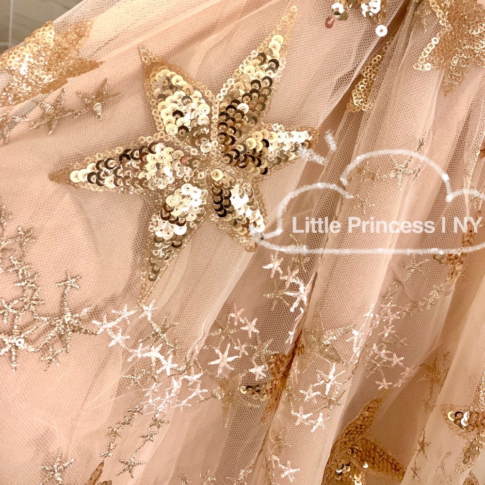 Star embellished evening gown/ prom dress